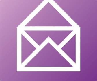 紫色の封筒のアイコン