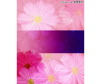 purple flower psd layered material
