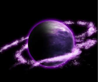 紫の惑星 Hd Psd 層状テンプレート