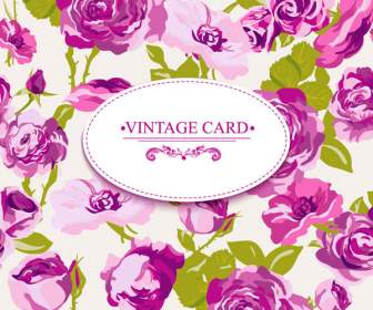 紫色のバラのカード