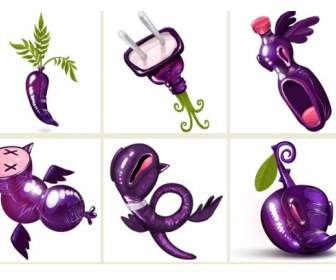 purple tones series icons