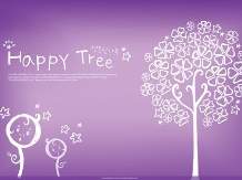 purple trees background psd material
