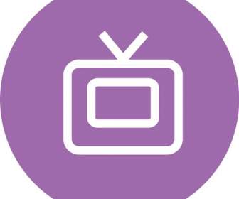 Lila Tv-Symbol