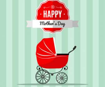 Red Baby Stroller