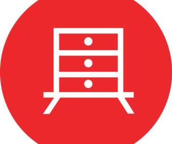 Red Background Cabinets Icon