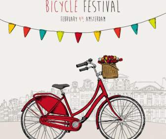 Bicicletta Rossa Illustrata