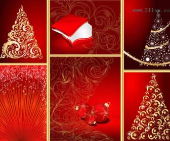 Rot Weihnachten Grafische Elemente
