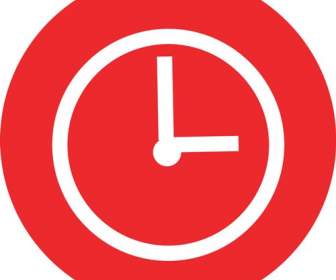 Icono De Reloj Rojo