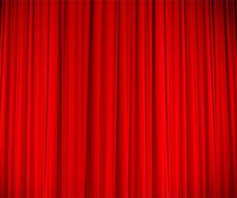 Red Curtain Background Psd Material