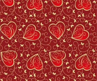 Red Heart Shaped Shaded Background