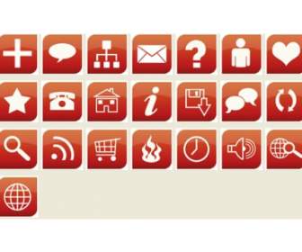 red shopping web page icon