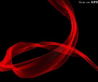 red silk ribbons psd layered material