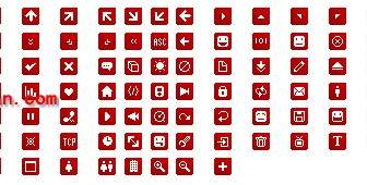 red style gif icons