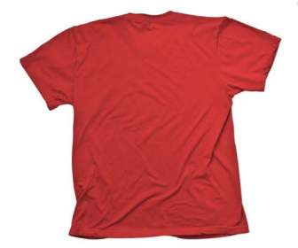 красный T рубашка Psd