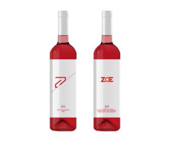 Bottiglia Di Vino Rosso Di Design Etichetta Vino
