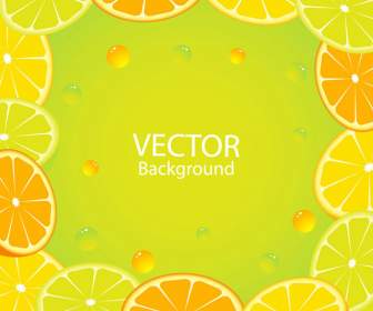 Refreshing Lemon Orange Background