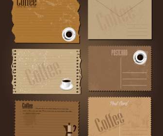 レトロなコーヒー用紙の背景