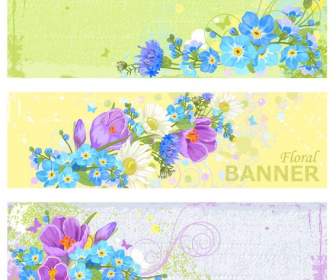 Retro Blumen Hintergrund-Anlagenplanung
