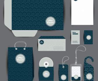 レトロなパターンのビジネス カードのデザイン