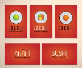 Retro Sushi Cards