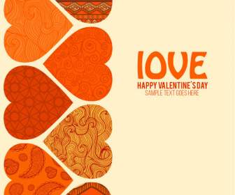 Retro Valentine S Day Liebe Hintergrund