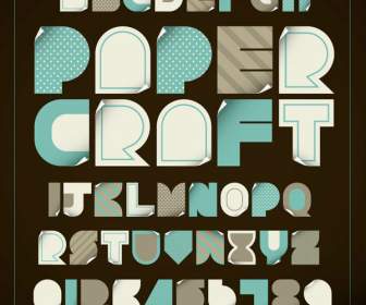 Retro Water Jade Point Paper Cut Letters