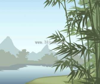 Fluss-Bambus