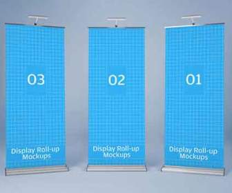 Roll Up Banner Display Design Psd Stuff
