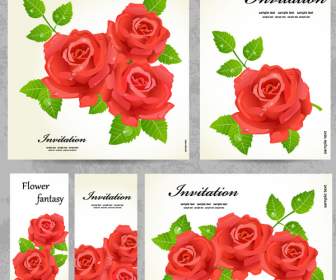Romantische Rosen-Einladungen