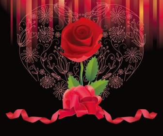 Rose Blume Muster Hintergrund
