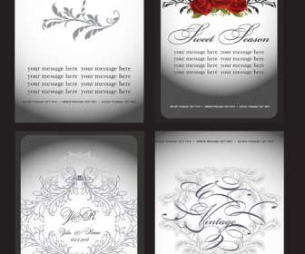 Rose Flower Pattern Cards