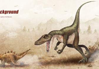 Running Dinosaur Illustrator Psd Stuff