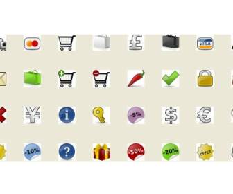 shopping web page icons