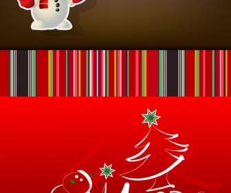 Simple Hand Painted Snowman Christmas Background