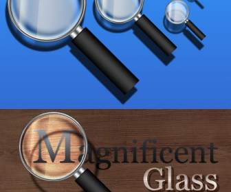 simple magnifying glass psd layered material