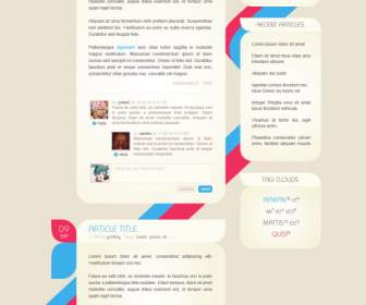 Simple Page Template Psd Layered Material