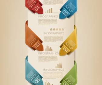 Sechs Farben Origami Digitaler Informationen