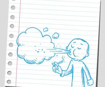 Ilustração Dos Desenhos Animados De Fumar