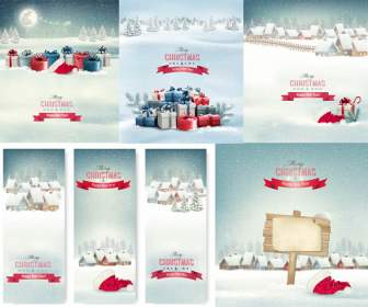 Caja De Regalo De Navidad De La Nieve