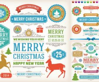 Snow Deer Christmas Decoration Labels