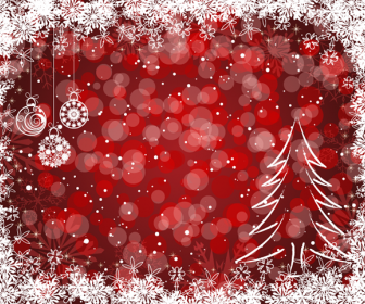 Snowflake Christmas Tree Background
