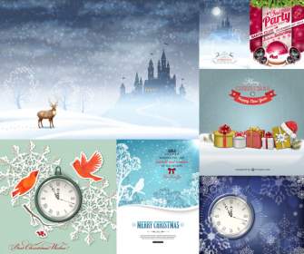 Snowflake Gift Box Pattern Background