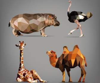 固體的折紙動物