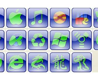 square blue computer icon png