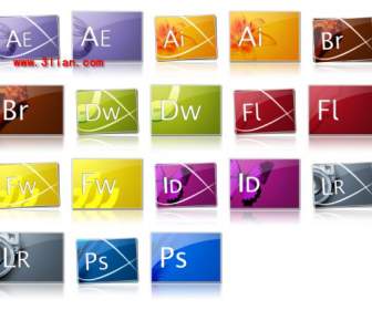 square crystal desktop icons
