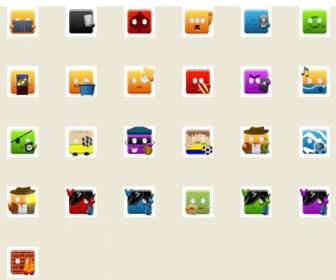 Quadratischen Gesichts PNG-icons