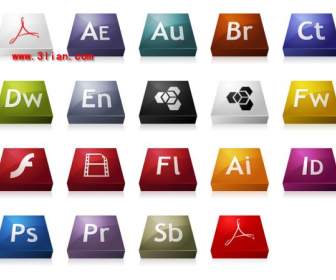 square solid computer software icons