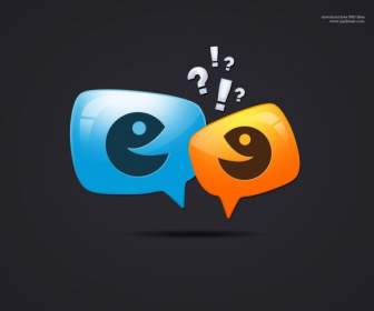 stereo chat icon psd material