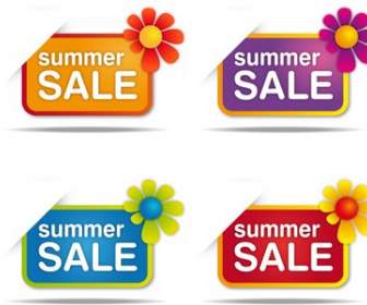 Summer Sale Creative Promotional Labels