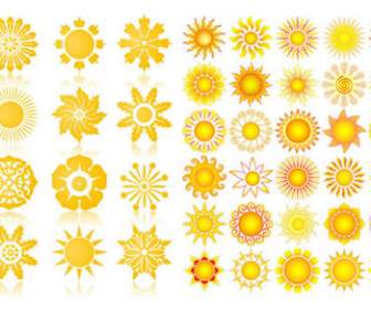 Icone Grafiche Di Sole